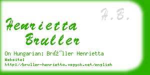 henrietta bruller business card